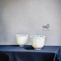 CHÉN SỨ VÂN MÂY - DUNG TÍCH 120ML - CHÉN UỐNG TRÀ NGON - TRÀ CỤ BÀN TRÀ - VIỆT LONG TRÀ