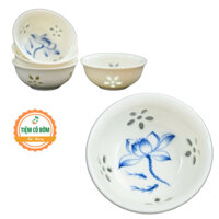Chén trà sứ họa tiết Sen Cá (combo), Trà cụ chất lượng bền đẹp