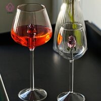 [CHENJ] Ly Uống Rượu Vang Sâm Panh Bằng Thủy Tinh Màu Hồng 3D Sáng Tạo [Mới]