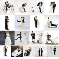 Chenjie Marry Figurine Sáng Tạo Đứng Topper Trang Trí Đám Cưới