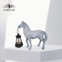 Chenjie Ngựa Nhỏ Năng Lượng Mặt Trời Đèn Lồng Nhựa Thủ Công Máy Tính Để Bàn