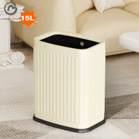 Chenmi CRAFT Thùng rác 410 thép không gỉ kem gió bên trong và bên ngoài xô đôi không nắp Thùng rác 15L