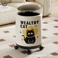 Chenmi CRAFT Thùng Rác Có Bánh Xe Di Động Phòng Khách Phòng Ngủ Dung Tích Lớn Thùng Rác