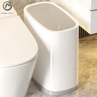 Chenmi CRAFT Thùng rác có thể đường may hộ gia đình nhẹ sang trọng có nắp ép loại xô đựng đồ dung lượng lớn