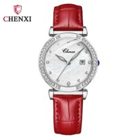Chenxi Thương Hiệu Nữ Đồng Hồ Vàng Hồng Thương Hiệu Cao Cấp Chống Thấm Nước Đồng Hồ Nữ Lịch Da Thạch Anh