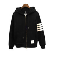 {Cherish daily life} "Bộ Nỉ Nam Nữ Thu Đông 4 Sọc Logo Khóa Kéo - Set Đồ Bộ Thể Thao Mặc Nhà Unisex
