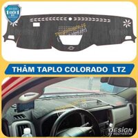 Chevrolet Colorado LTZ Thảm taplo ô tô da cacbon,da vân gỗ,và tuyết nhung 3 lớp dày 1cm chống nắng cao cấp mới nhất - Nỉ đen, Nỉ đen