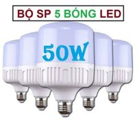 Chỉ 369k: Cho 5 bóng đèn 50W màu trắng siêu sáng, siêu tiết kiệm