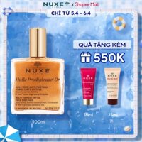 [Chỉ 5-6.4 - Tặng Quà 550K] Dầu dưỡng khô đa năng có nhũ Nuxe Huile Prodigieuse Shimmering Dry Oil 100ml