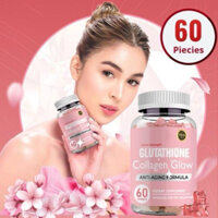 [CHỈ BÁN CHUẨN THÁI] KẸO GẤU HỒNG BỔ SUNG COLLAGEN GLOW GLUTATHIONE THÁI LAN 60VIÊN