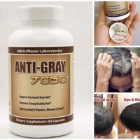[Chỉ Bán Hàng Mỹ]Viên Uống ANTI-GRAY 7050 hỗ trợ bạc tóc 60 viên Chống Bạc Tóc