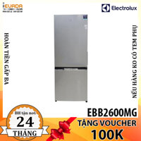 (CHỈ BÁN HCM) Tủ Lạnh 251 Lít Electrolux EBB2600MG