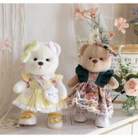 (Chỉ bán quần áo) Váy liền quần TeddyTales 30cm Bộ quần áo giày Bộ quần áo thay thế gấu bông Phụ kiện thay quần áo búp bê gấu nhỏ ăn mặc quà tặng bé gái