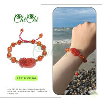 [Chi Chi] Vòng tay, lắc tay đá mặt tỳ hưu dây rút handmade - MS038