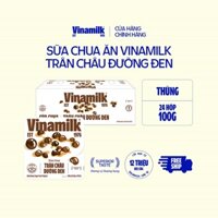 [CHỈ GIAO HCM+HN] Thùng 24 Hộp Sữa chua ăn Vinamilk Trân châu đường đen 100g