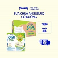 [CHỈ GIAO HCM+HN] Thùng 48 hộp Sữa chua ăn có đường Vinamilk Susu IQ - hộp 80g