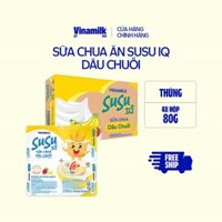 [CHỈ GIAO HCM+HN] Thùng 48 hộp Sữa chua ăn Vinamilk SuSu IQ loại dâu chuối hộp x 80g