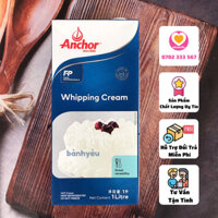 [CHỈ GIAO HCM] WHIPPING CREAM ANCHOR HỘP 1L làm kem trang trí mặt bánh - DL03