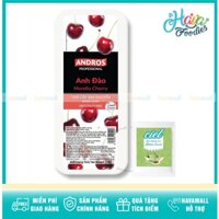 [CHỈ GIAO HỎA TỐC HCM] Anh Đào Xay Nhuyễn Đông Lạnh Andros Hộp 1Kg - TẶNG BỘT MATCHA