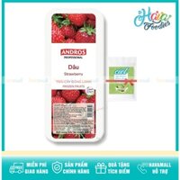 [CHỈ GIAO HỎA TỐC HCM] Dâu Tây Đông Lạnh Andros Hộp 600gr - TẶNG BỘT MATCHA