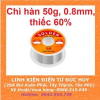 CHÌ HÀN, THIẾC HÀN LOẠI TỐT, DỄ CHẢY, BÓNG ĐẸP - 0.8MM (LƯỢNG THIẾC CAO Sn 60%)