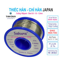 Chì hàn Thiết hàn Nhật Bản SAKURA Cuộn 100gr 63/37 FLUX 2% - Linh kiện điện tử  TAHIKA