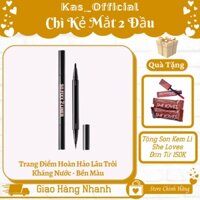 Chì Kẻ Mắt 2 Đầu Trang Điểm Hoàn Hảo Lâu Trôi - Kháng Nước - Bền Màu  So Fixx 2 Liner So'Natural  Chính Hãng Hàn Quốc