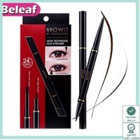 Chì kẻ mắt Nongchat 2 đầu không thấm nước, không lem + chì kẻ viền mắt Browit By NongChat HighTechnique Duo Eyeliner