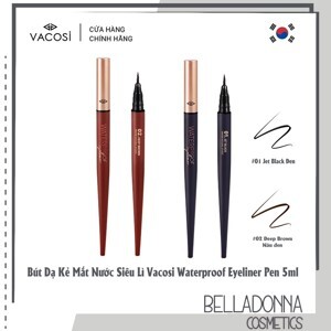 Chì kẻ mắt nước Vacosi Waterproof Pen Eyeliner