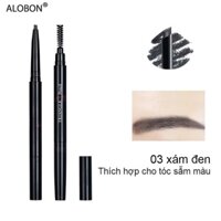 Chì Kẻ Mày 3D ALOBON Thiên Nhiên 2 Đầu Không Thấm Nước Siêu Bền Màu