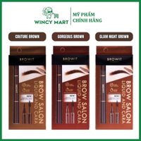 Chì Kẻ Mày, Mí Nước Brow Salon Liquid & Cara Browit By Nongchat Không Thấm Nước, Lâu Trôi Thái Lan 1ml + 3.5g