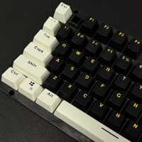 [Chỉ Keycap] Keycap đen trắng tối giản 108 phím Cherry Profile PBT Double Shot Mũ chìa khóa cá nhân hóa cho Cherry MX Switch Bàn phím cơ Keychron / AULA / RK ROYAL KLUDGE