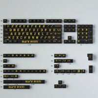 [Chỉ Keycap] Vàng đen / xanh / tím / đỏ hồng ký tự lớn Keycap Cherry Profile PBT thăng hoa cho Cherry MX Switch DIY Bàn phím cơ tùy chỉnh RK IKB