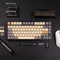[Chỉ Keycap] Zen Temple Keycaps Keycap Màu xám tối giản Màu be 148 phím Hồ sơ anh đào PBT thăng hoa Mũ chìa khóa cá nhân cho Cherry MX Switch Bàn phím cơ Keychron / Wooting