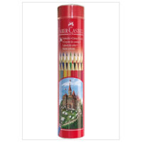 Chì Màu Lục Giác Castell -115828 - 36 Màu Dài Hộp Thiếc Tròn Faber Castell
