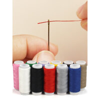 Chỉ may gia đình, chỉ may tay 402 polyester, cuộn chỉ nhỏ, bộ may DIY đầy màu sắc, phụ kiện thủ công gia đình