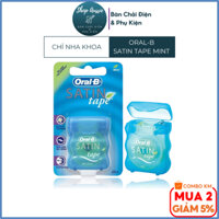 Chỉ Nha Khoa Oral-B Răng Nhạy Cảm Satin Dental Floss 25m/50m - Made In Ireland, Làm Sạch Kẽ Răng, Loại Bỏ Thức Ăn Thừa