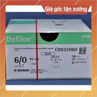Chỉ phẫu thuật Dafilon 6/0 BBraun. Hộp 36 tép