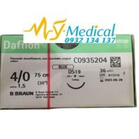 Chỉ phẫu thuật Dafilon Blue USP 4/0 75CM DS19, C0935204 Braun