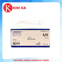 CHỈ PHẪU THUẬT KHÔNG TIÊU (KHÔNG KIM) CPT CARESILK SILK số 3/0 - S2012 (hộp 24 tép)