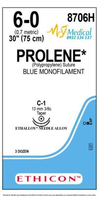Chỉ phẫu thuật PROLENE số 6/0 8706H Ethicon