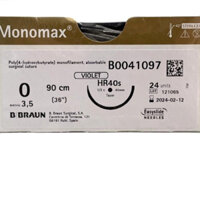 CHỈ PHẪU THUẬT TỰ TIÊU TỔNG HỢP BBRAUN MONAMAX® VIOLET Số 0 - B0041097 (hộp 24 tép)