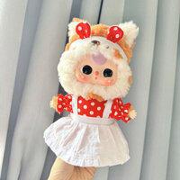 Chỉ Quần Áo Cho Bé] 20cm Quần Áo Cho Bé Ba Tuổi Ba Thế Hệ Lớn Dễ Thương Sang Trọng Búp Bê Quần Áo Tai Thỏ Chấm Bi Đỏ Váy