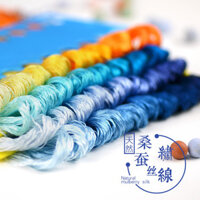 Chỉ thêu Suzhou, chỉ lụa dâu tằm, chỉ thêu tay bằng lụa thật, bộ 8 màu phổ biến, bán buôn