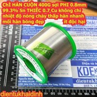 CHÌ THIẾC HÀN YIHAN cuộn 50g 100g 200g 400g sợi 0.8mm 99.3% Sn 0.7 Cu không chì hàn nhanh mối hàn đẹp ít độc kde5339