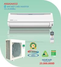 Chi tiết máy lạnh General ASGA24JCCZ Inverter (Gas R410A)