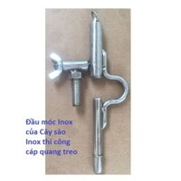 Chi tiết Phần Móc Treo Inox Của Cây Sào Inox Cách Điện Thi Công Cáp Quang Treo