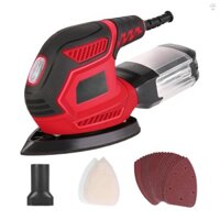 Chi tiết Sander 1.6A 200W 14000 RPM Máy chà nhám nhỏ gọn Hệ thống thu gom bụi hiệu quả với 2 miếng đánh bóng & 20 tờ Giấy nhám để chà nhám / đánh bóng không gian bó sát trong trang trí nhà cửa