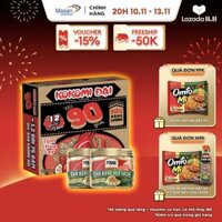 [CHỈ TRONG 20H 10.11-13.11 VOUCHER 17% CHO ĐƠN TỪ 199K] Combo 1 thùng Mì KOKOMI Đại 90 Tôm Chua Cay Gói 90g - Thùng 30 Gói x 90g và 2 Hộp Chà Bông Ponnie Heo Sạch Gói 100g