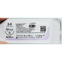 Chỉ Vicryl 3-0 (8 sợi/tép) mã V771E date t9/26 (sợi chỉ màu trắng như hình)